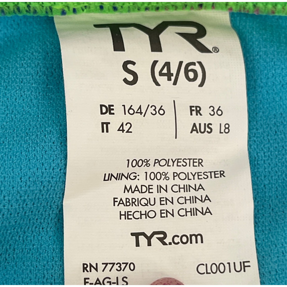 TYR DuraFast One Fresno Mini Bikini Bottoms Women Blue Multi Sz Small 4/6 - Picture 6 of 8